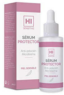 HI Sensitive, Sérum Protector, Sérum Facial Antipolución de Textura Ligera, Cuidado e Hidratación Diaria de las Pieles Sensibles, Cara, Cuello y Escote, Transparente