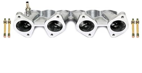 Ansaugbrücke Aluminium mit Stehbolzen Öffnung Vergaser: 45 mm Öffnung Zylinderkopf: 31 mm / 36 mm für 8V Doppelvergaser Typ 16, 17, 32B 1034104