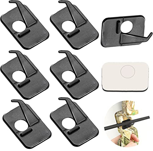 Sliverdew 6 supporti per frecce in plastica per archi composti, poggia freccia nera per arco ricurvo adesivo per arco ricurvo tiro con l'arco freccia resto per mano sinistra, accessori per tiro a