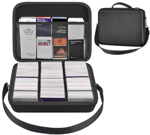 2000+ Card Game Case for Trading Cards, Card Deck Box Holder for Magic The Gathering/for Cards Against Humanity/for CAH TCG MTG Commander/for Yugioh/Football/for Topps Sports Collectible Cards -Black