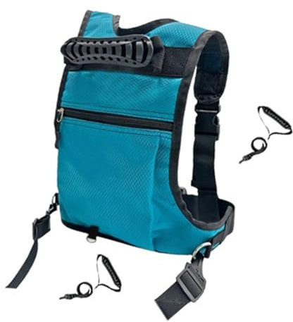 Oshhni Ski- und Snowboardgurt für Kinder Ski-Schultergurt-Rucksack für den Wintersport, Blau