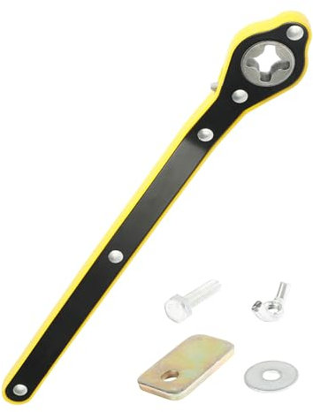 Flaconi Llave de Trinquete de Coche,Jack Para Coche Llave De Elevación, Automóviles Elevador Tijera Manivela Llave con 360 ° Aabeza de Actividad,Adecuado para Coches,SUV,Camiones,Furgonetas