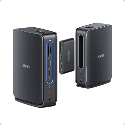 Anker Nano Laptop Docking Station, Integrierter USB C Hub, 13-in-1 Triple-Display (2× HDMI, 1× DP), 10Gbps USB-C, 3× USB-A, Audio, SD/TF, Ethernet, Bis 100W Power Delivery, Für Dell, Lenovo, HP u.v.m.