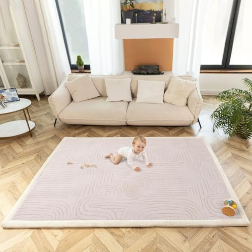 Colchoneta Manta Juegos Bebe 200x150x2,5cm, Jardín Zen – Tapete Infantil con Memory Foam Manta de Juegos Bebe Antideslizante, Tatami Bebe, Suelos Infantiles