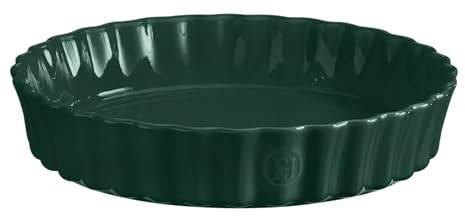 Tourtière haute, plat à tarte haut, céramique, 24 cm, vert Cèdre