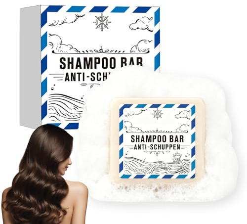 Festes Anti Schuppen Shampoo, 3-In-1 Mehrzweck Festes Shampoo für Haar, Gesicht, Körper & Bart, Duschseife Männer & Damen, Haarseife Reinigt und Pflegt das Haar, Rasierseife/Bartshampoo/Handseife