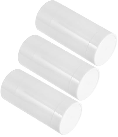 WEKADRIN Stick Déodorant Tubes Rechargeables 3 Pièces 7.7x3.6 Cm Contenants Réutilisables pour Déodorants et Lotions Solides Usage Quotidien et Projets DIY
