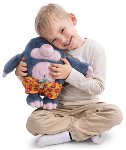 NICI Gosedjur, Mullvad Berti Bermuda, 30 cm, grå - 62897 | Med badbyxor, mjuk plysch och söt design för mys och lek, för barn och vuxna, fin presentidé för många tillfällen