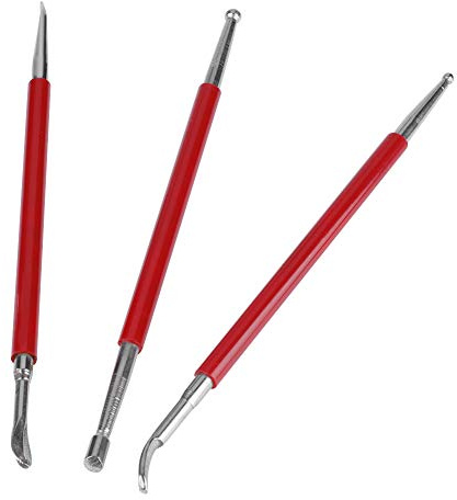 ZJchao Buriles Cuero Buriles Juego de 3 Herramientas para Frotar Prensa de Cuero Plástico y Caucho Duraderos para Profesionales y Aficionados a la Artesanía Diseño de Precisión para Técnicas de