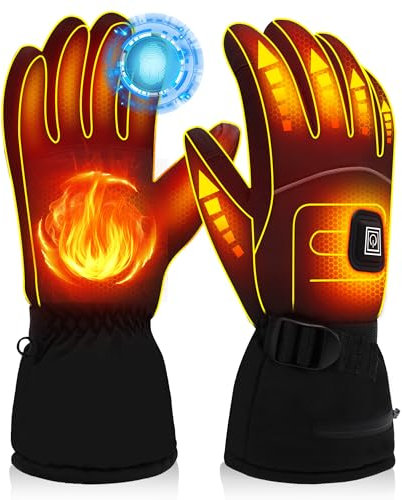 Svpro Beheizte Handschuhe Herren Damen,7.4V 2200mAh Wiederaufladbare Akku USB Beheizbare Arbeitshandschuhe Elektrische Handschuhe für Skifahren Angeln Reiten Radfahren Camping Motorradfahren