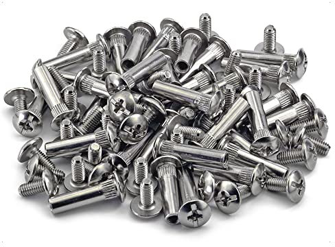 Mprofi MT® 20 Stück Verbindungsschrauben - Hülsenschrauben M6 X 31-40mm - Möbelverbinder Schrankverbinder - Möbelverbindungsschrauben - Bohrloch 8mm M6 - Vollmetall Vernickelt M6/31-40/20