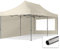 TOOLPORT Faltzelt Faltpavillon Pavillon 3x6m - mit 2 Seitenteilen (Panoramafenster) Premium Dach Partyzelt Creme