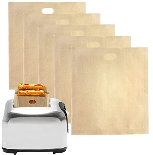 Bolsas Antiadherentes Para Tostadora Bolsas Para Tostar Antiadherentes Tostadas Bolsas Tostadas Reutilizables Bolsas Pan Tostado Reutilizar Para Tostadas Sándwich Aperitivos Microondas Parrilla 10 PCS