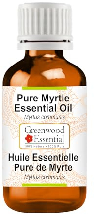 Greenwood Essential Myrtus Communis - Huile essentielle naturelle - Thérapeutique - Distillée à la vapeur - 10 ml