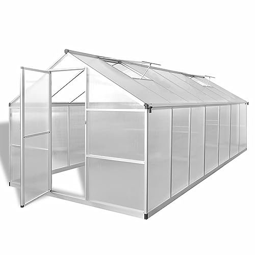 ZEYUAN Serre Aluminium renforcé 10,53 m²,Carport Abri Voiture,Serre Tunnel