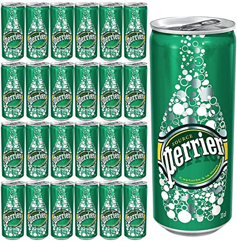 Perrier Sparkling Mineral Water Can 330ml (Pack of 24) - MyNutri