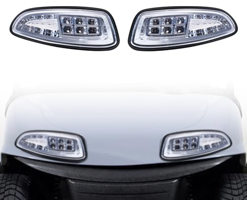 Orle Oko LED Head Light Kit For EZGO RXV 2008-UP Gas or Electric Golf Cart Models Front Replace 12V headlights Light Kit Assembly For EZGO RXV