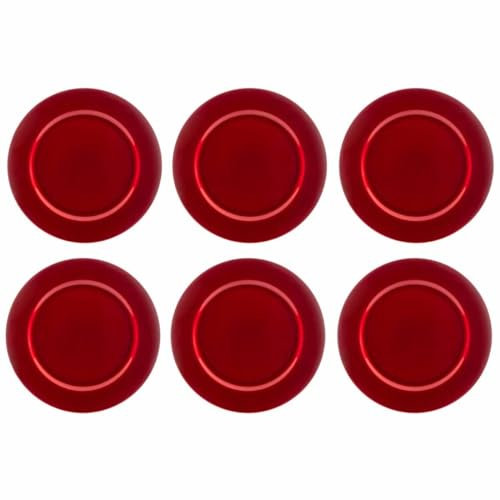Nataland Servizio 6 Sottopiatti Grandi Natalizi A Forma Rotonda, Realizzati in Pvc Rigido Con Superficie Lucente, Utili per Decorare In Modo Classico ed Elegante la Tua Tavola