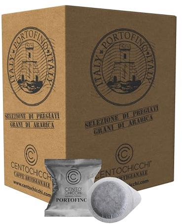 Cialda Bidose 14 grammi - Centochicchi® Caffè Artigianale - PORTOFINO GOURMET - PZ. 150 CIALDE IN CARTA RISO - COMPOSTABILI