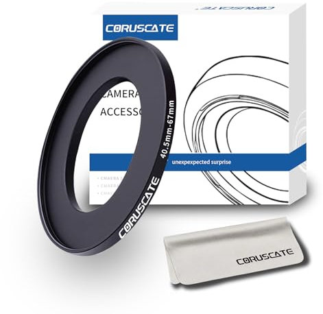 40.5mm-67mm Anillo Adaptador de Filtro Anillo Adaptador/Filtro Anillos/Step-up Ring,Cambiar el tamaño del Filtro o la Lente de 40.5mm a 67mm.+1 paño de Limpieza de Objetivos.