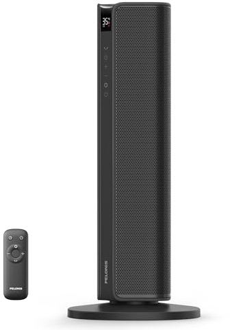 PELONIS Turmheizung Elektrischer Heizlüfter 2000W mit Fernbedienung, 2S Schnellheizung, 75° Oszillation, ECO Modus, Überhitzungs- & Kippschutz, Leise Keramikheizung für Schlafzimmer & Büro