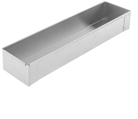 Snowchecking Stainless Steel Long Cake Baking Pan Rectangle Cheesecake Tiramisu Mousse Tray With Removable Bottom ﻿(A)