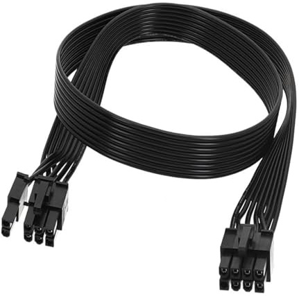 8-polig GPU-strömkasse, 8-polig ATX-kontakt till 6+2 PCIe-kontaktkabel, total längd 60 cm, kompatibel med Corsair-nätaggregat av typ 3 och typ 4, inte lämplig för EVGA-nätaggregat (svart) | 8-polig ATX-kontakt, 6+2-polig PCIe-kontakt, kompatibel med Corsair typ 3 och typ 4, inte lämplig för EVGA-nätaggregat