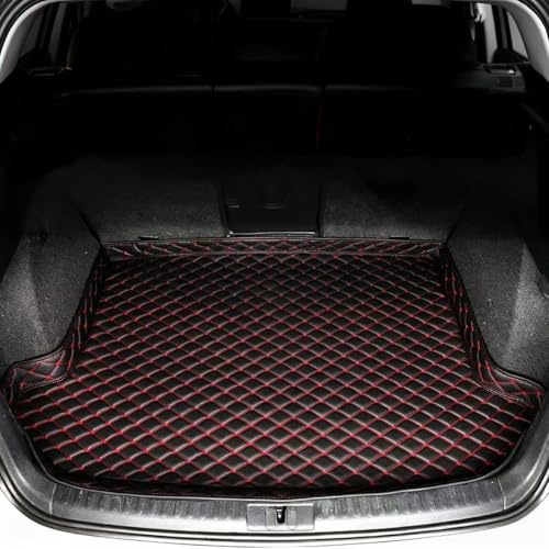 MABEIBEI Tappetino per Bagagliaio per Alfa Romeo Junior 2024 2025, Vasca Baule Proteggi Bagagliaio Auto Protezione Bagagliaio per Auto Impermeabile Tappeto Baule,Black+Red