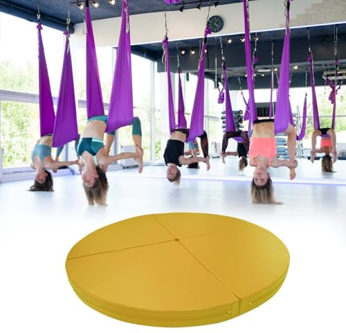 Pole Dance-matta, halkfri hopfällbar mottagningsmatta för Pole Dance och Yoga, 200 cm säkerhetsmatta för luftring, perfekt för hemmagym, protesmatta