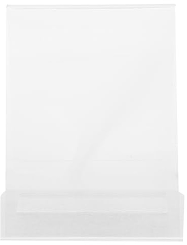 POPETPOP Étagère à Livres Transparente en Acrylique Double Face Grosse Taille A5, Porte-album pour Tables, Support de Bureau Polyvalent pour Rangement et Présentation de Livres, Albums