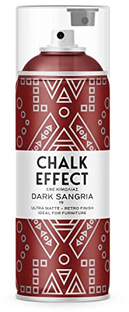 CL COSMOS LAC Kreidefarbe Spray Chalk Effect - hochwertige chalky Kreidesprühfarbe Farbspray - Spray Paint Farbe (Dark Sangria)