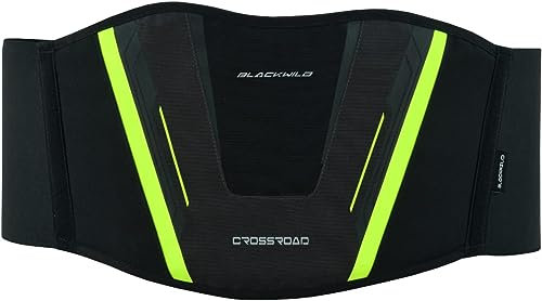 BLACKWILD Nierengurt Motorrad| Crossroad Nierengurt Motorrad Herren und Damen | Effektive Stabilisierung Nierenwärmer Lendenwirbelstütze| Rückenstützgürtel (Gelb, S)