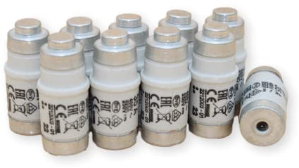 CusoTec Neozed Sicherungen 10er Pack 16A bis 63A D01 und D02 Schmelzeinsätze Schmelzsicherungen (16A)