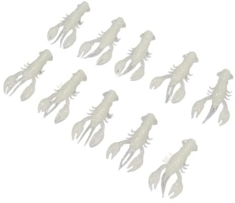 10Pcs Leurres de Pêche à l'achigan Plastique Souple, 5,5 cm/2,2 po Leurres de Pêche Appâts Souples Eau Douce Eau Salée Écrevisses Homard Leurre Artificiel Appâts de Leurre Souple