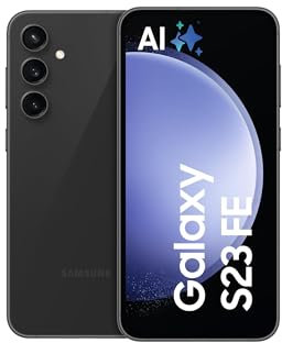 Samsung Galaxy S23 FE AI-Android-Smartphone, Mobiltelefon, 5G, Simlockfrei ohne Vertrag, Handy, 256 GB, Graphite, 3 Jahre Herstellergarantie [Exklusiv bei Amazon] [Deutsche Version]