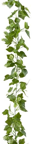 creativ home Künstliche Hopfengirlande buschig 185 cm. Hopfen Trieb Ranke mit Hopfendolden, Festzelt Dekoration