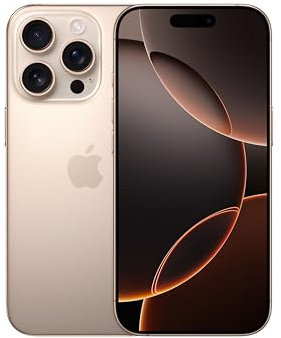 Apple iPhone 16 Pro 512 GB: 5G Handy mit Kamerasteuerung, 4K 120 fps Dolby Vision und einem großen Sprung bei der Batterielaufzeit. Funktioniert mit AirPods, Titan Wüstensand