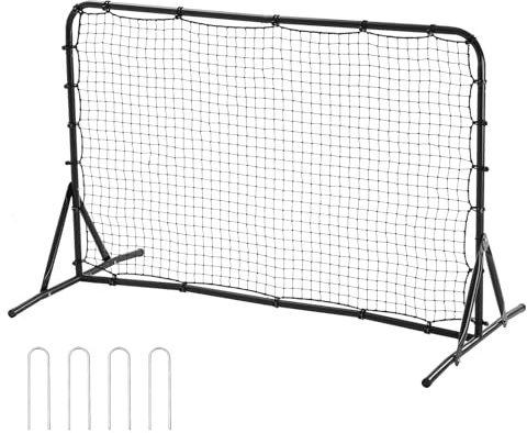 VEVOR Filet de Rebond de Football Double Face, 186 x 100 cm, rebondisseur pour entraînement Football Portable, Tube en Fer, Mur de Rebond de Football Sportif, pour entraînement en Solo, Les Passes