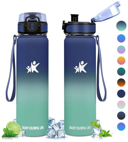 KollyKolla Borraccia Acciaio Inox 500ml, Borracce Termiche, Bottiglia Termica Riutilizzabile, Bottiglia Acqua a Prova di Perdite, senza BPA, Borraccia per Bambini, Scuola, Gimnasio, Sport