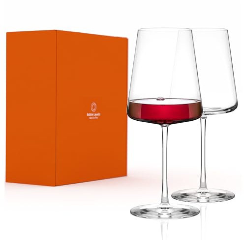 Stölzle Lausitz Bordeauxgläser Power 2er Set 650 ml – Hochwertige Weingläser ideal für Bordeaux – Moderne Bordeauxkelche aus Kristallglas für maximale Geschmacksentfaltung – Spülmaschinen- & Stoßfest