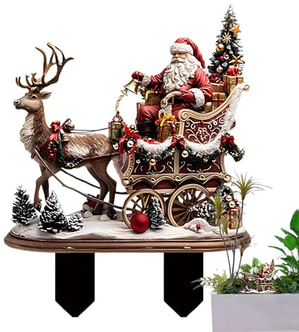 Bastoncini da giardino in acrilico, 2D, decorazione natalizia, decorazione realistica, per prato, vasi di fiori, recinzioni, esterni, vacanze, Pasqua, bambini