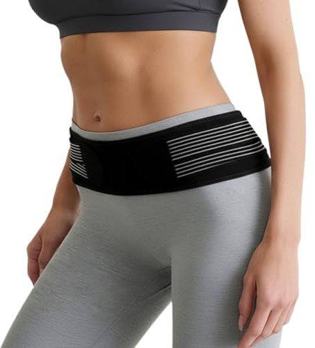 Ciomiliaro Ceinture pour Soutien Lombaire et Bassin,ceinture de Hanche Sacro iliaque,Ceinture Maintien Bassin,idéale pour homme et femme au bureau ou à la maison, aide à soulager l'inconfort(noir)