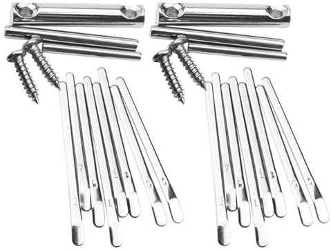 minkissy Kalimba Piano de Pulgar 8 Teclas Miniatura, 2 Juegos DIY para Principiantes, Instrumento Musical Portátil y Decoración Kalimba Pequeña Fácil de Tocar