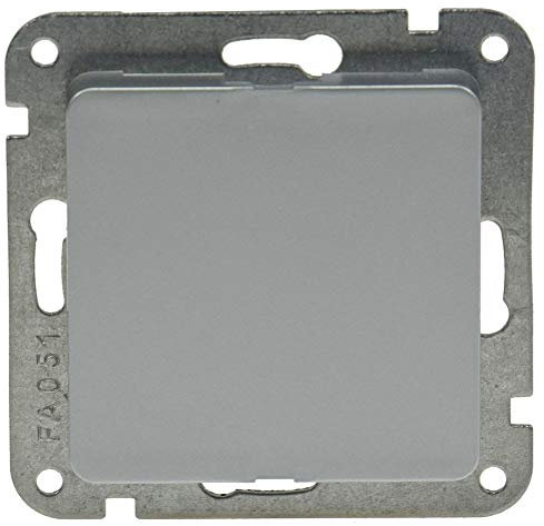 DELPHI Blindabdeckung Blende Blinddose Abdeckung für Wand-Rahmen, Einsatz 55x55mm Silber Grau