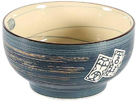 lachineuse - Grand Bol Japonais - Teinte Bleue ⌀ 16,5 cm - Contenance 1000 Ml - Style Zen Nippon - Bol à Riz, Petit Déjeuner & Soupe - Déco du Japon - Cadeau Vaisselle Japonaise