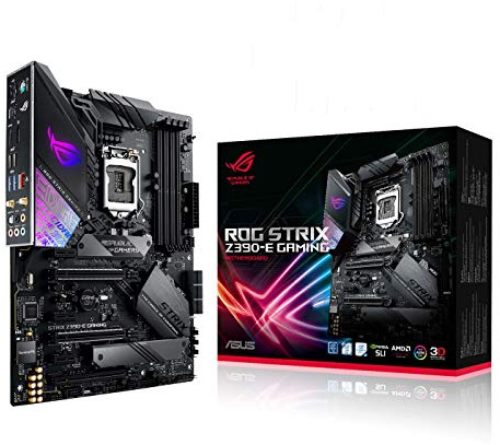 ASUS ROG Strix Z390-E Gaming LGA1151 (Intel 8th and 9th Gen) ATX DDR4 DP HDMI M.2 USB 3.1 Gen2 802.11 AC Wi-Fi Motherboard, Black
