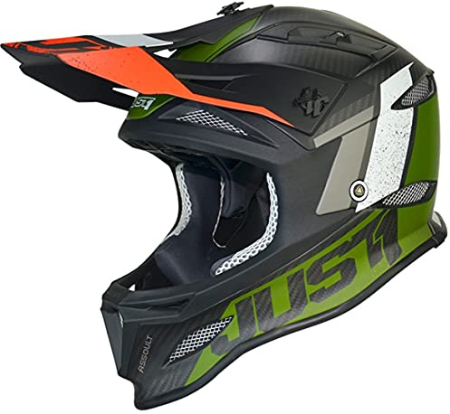 Just 1 Helmets 609230124300106, Casco da Downhill/MTB/Enduro Unisex – Adulto, Nero/Verde, XL