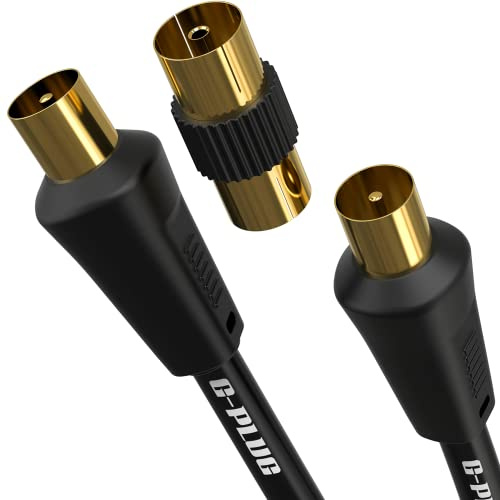 G-PLUG 1m TV-antennkabel Hane-Hane, Koaxialkabel för TV och DVB-T2