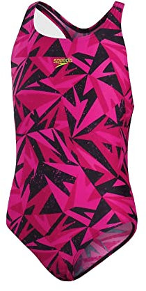 Speedo Mädchen, Schwimmanzug, Schwarz/Rosa, 13-14 Jahre