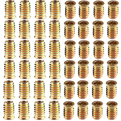 Wood Furniture M8x15/M8x20/M8x25mm Threaded Insert Nuts Interface Hex Socket Drive 50pcs (M8*20)